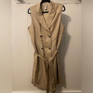 H&M Sleeveless Trench Jacket Dress NWOT